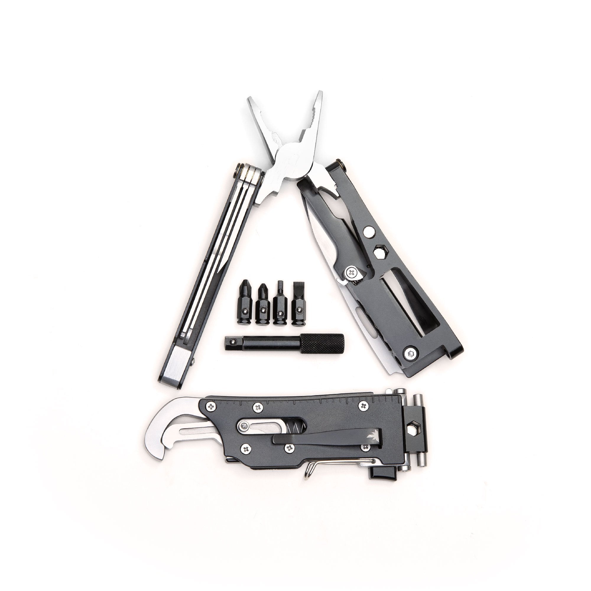 Toler UNION, seperated with pliers open and bits laid out