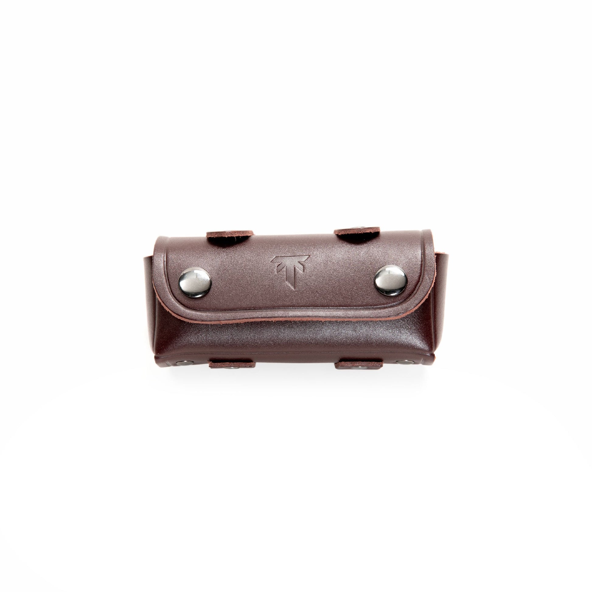 Toler UNION brown leather sheath, front with snaps
